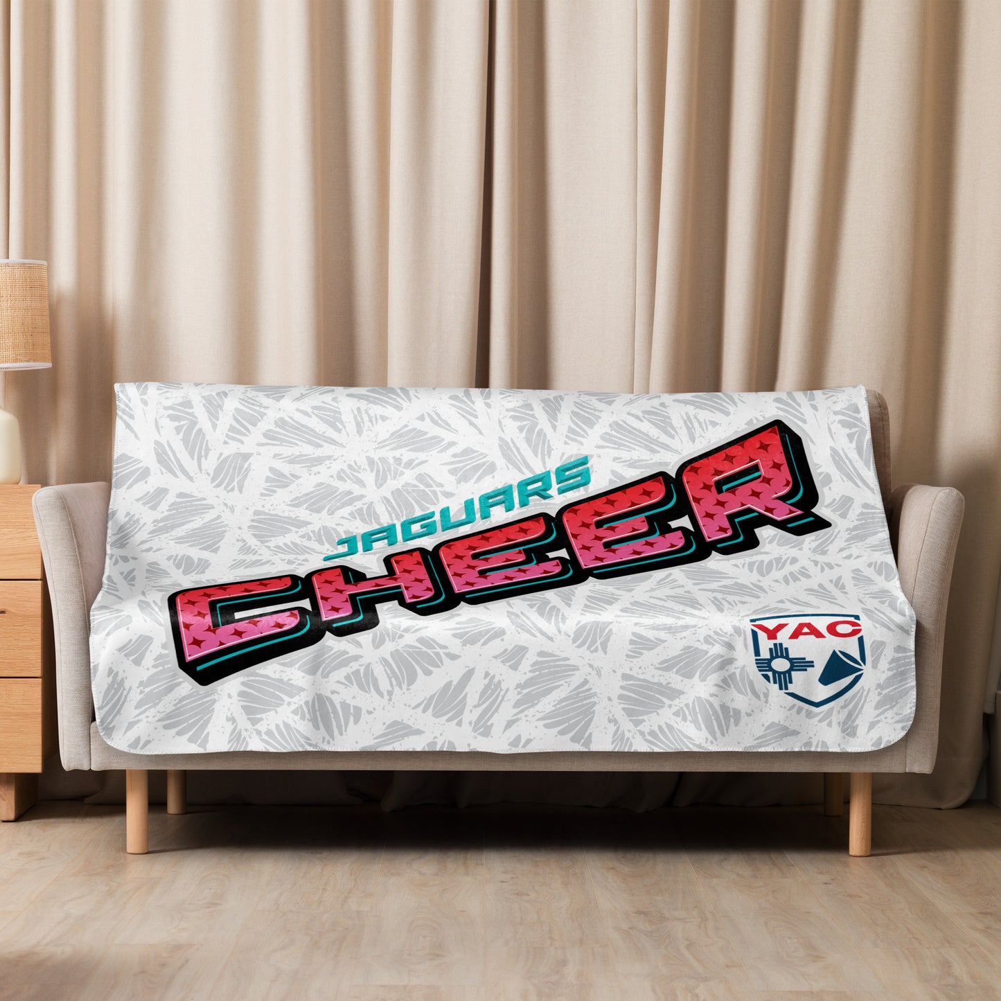 YAC Jaguars Cheer Sherpa Blanket