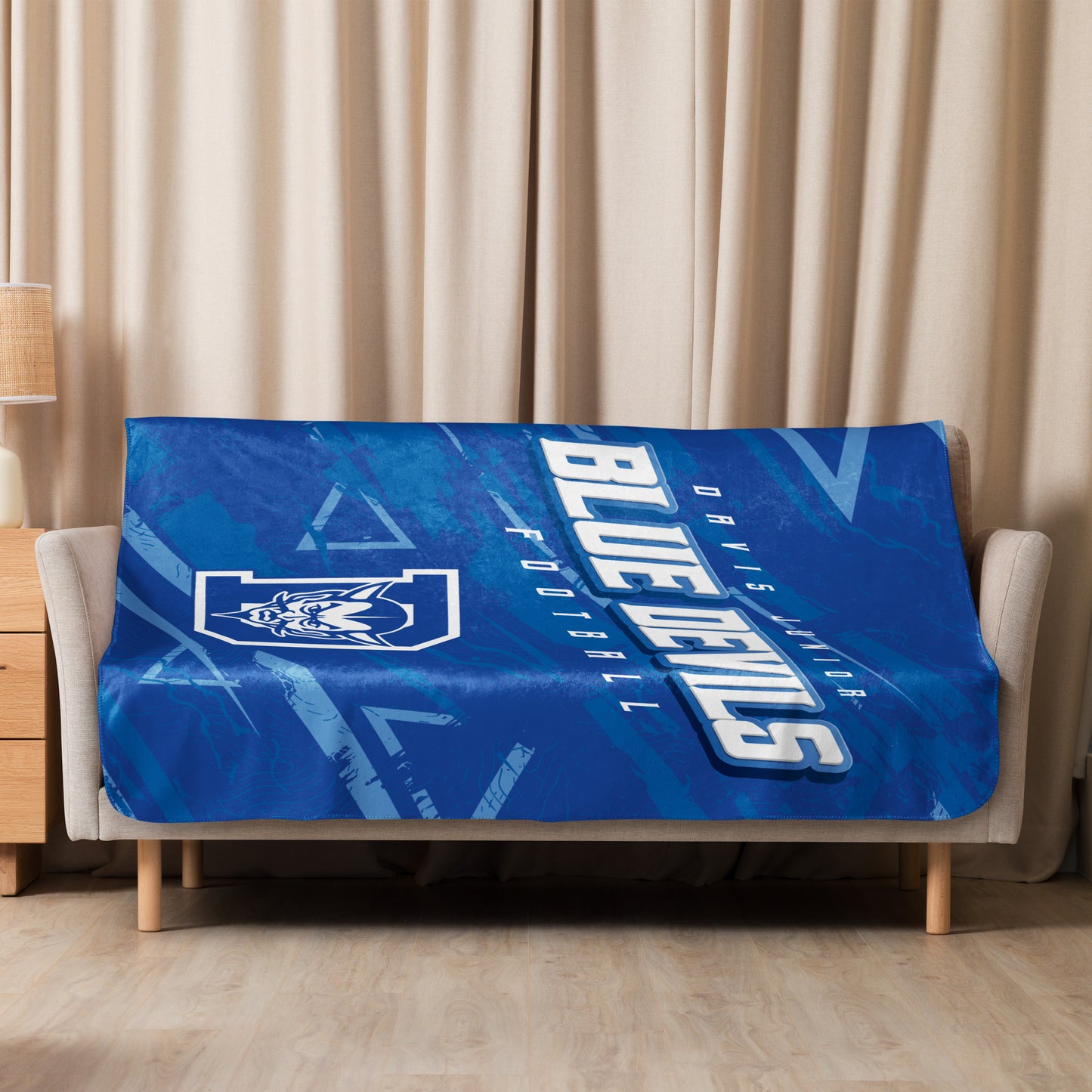 Jr. Blue Devils Football Sherpa Blanket