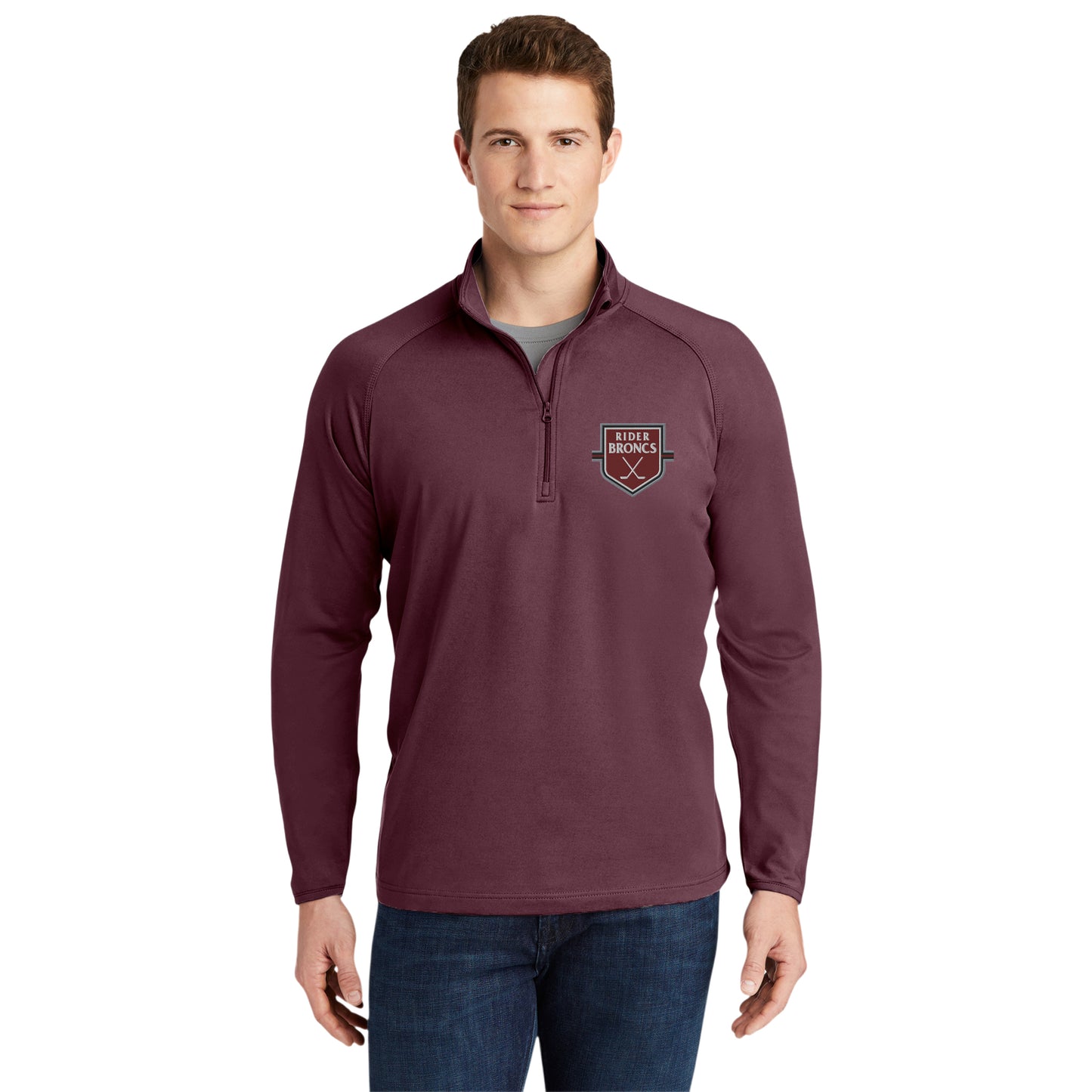Broncs Ice Hockey Sport-Wick® Stretch Quarter-Zip Pullover