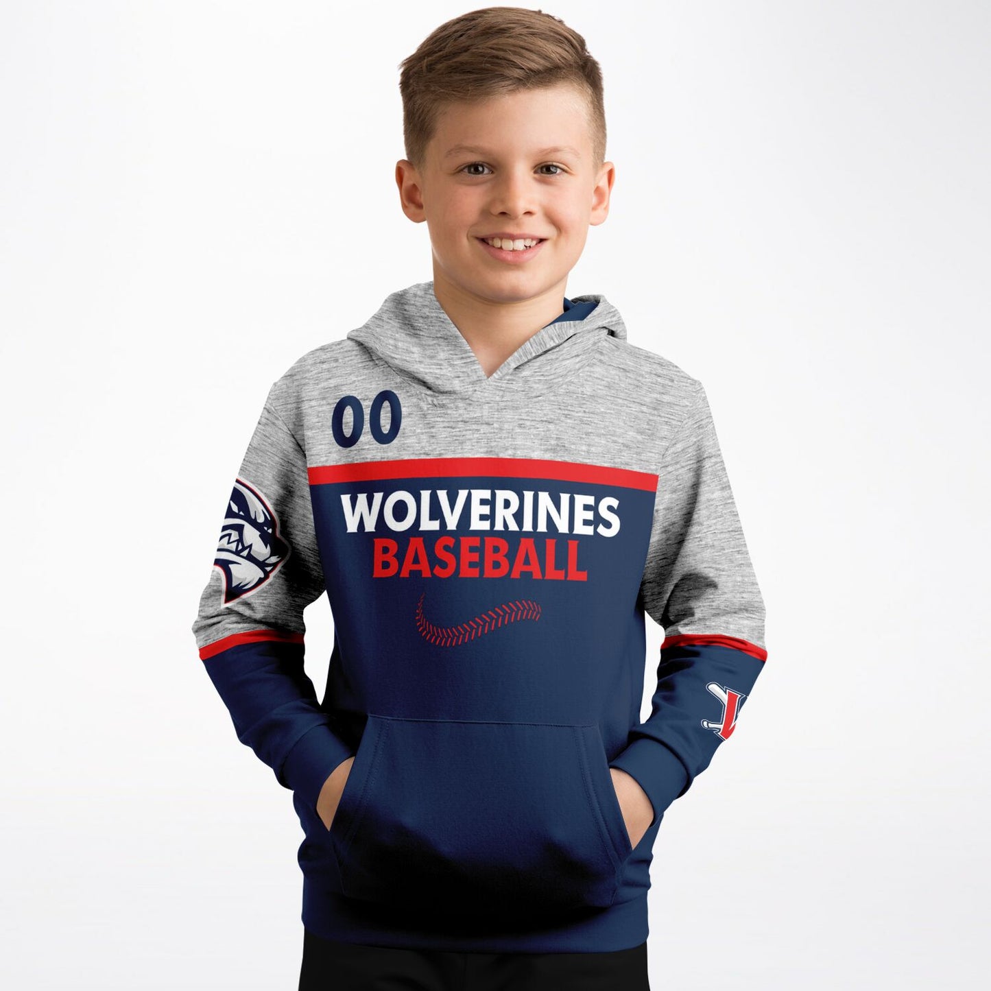 Wolverines Stripe Youth Hoodie