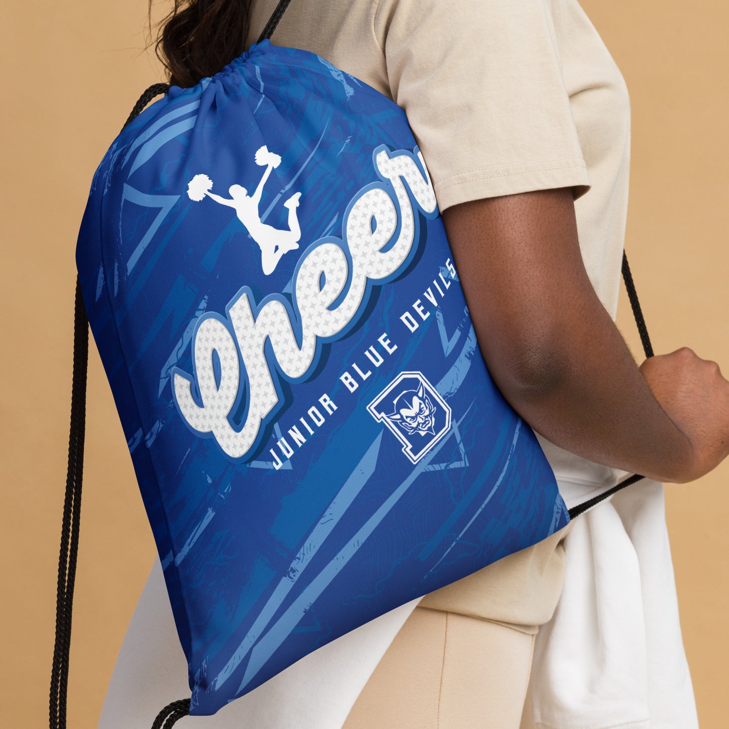 Jr. Blue Devils Cheer-Time Drawstring Bag