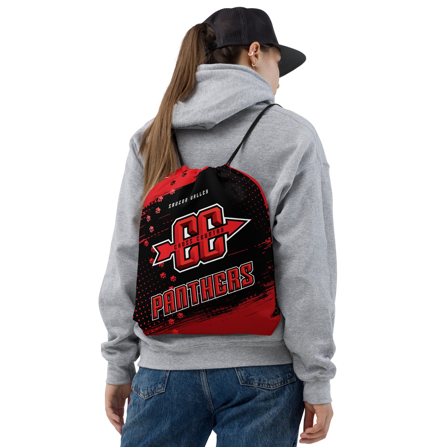 Panthers Cross Country Drawstring Bag
