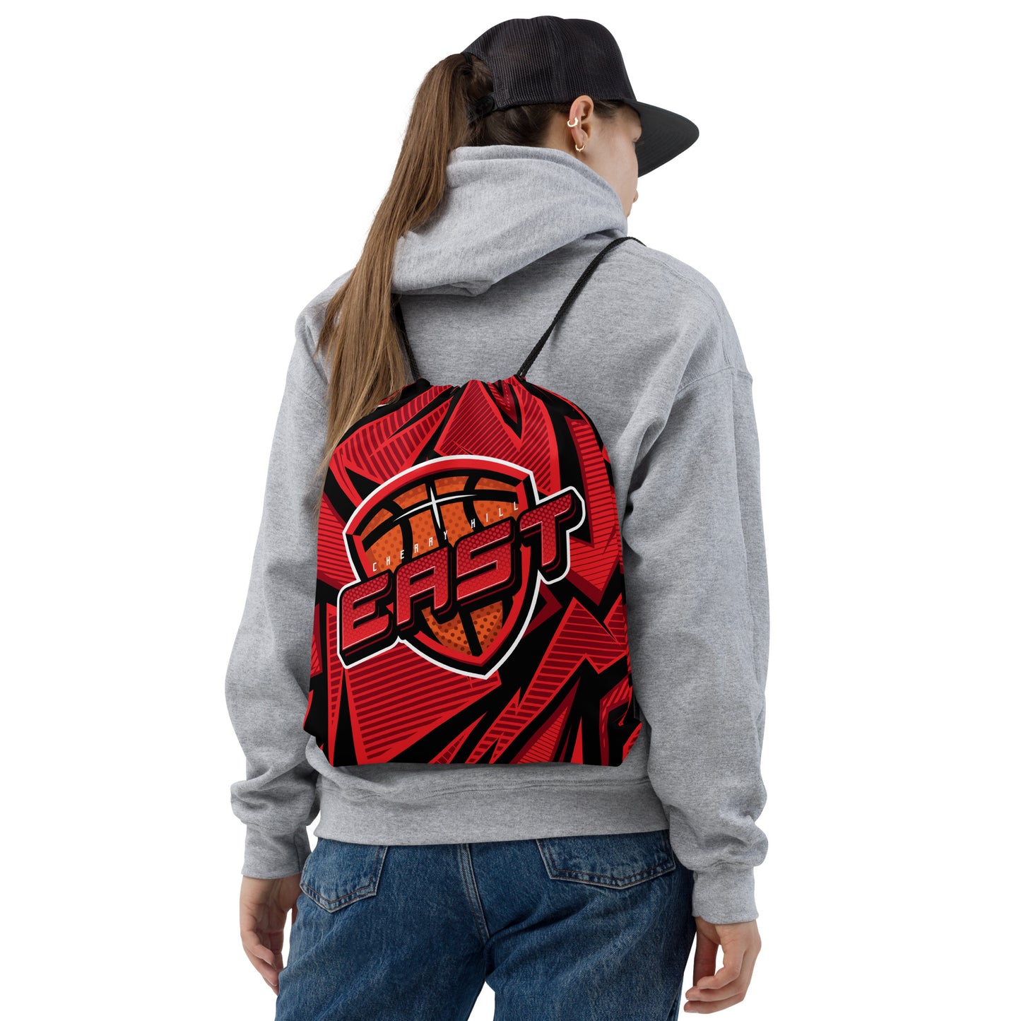 Cherry Hill East Basketball Drawstring Bag