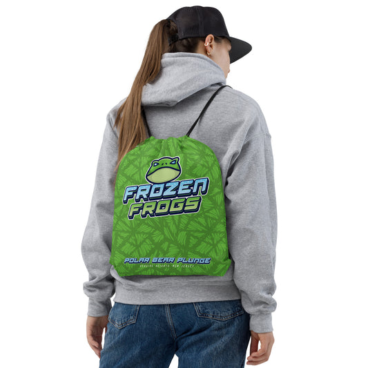 Frozen Frogs Plunge-Day Drawstring Bag