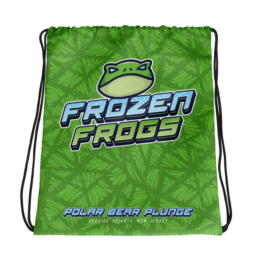 Frozen Frogs Plunge-Day Drawstring Bag