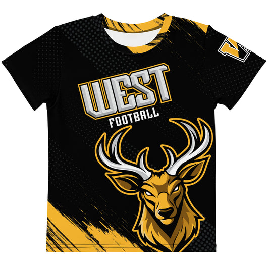 CB West Football Kids Crew Neck Tee