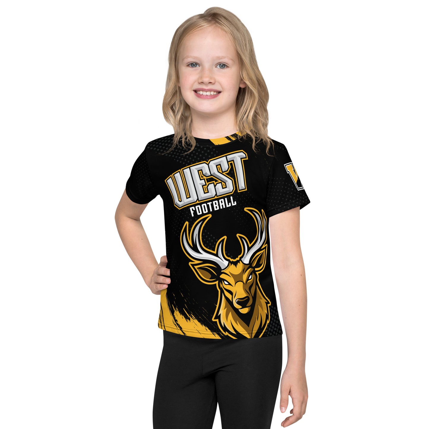 CB West Football Kids Crew Neck Tee