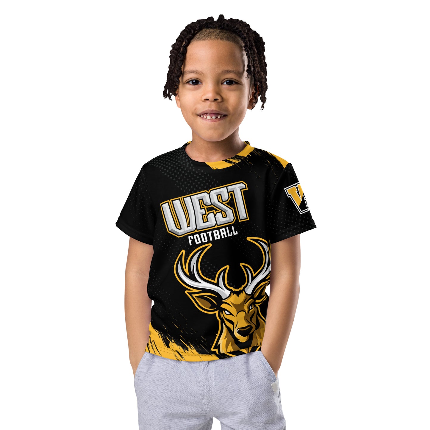 CB West Football Kids Crew Neck Tee