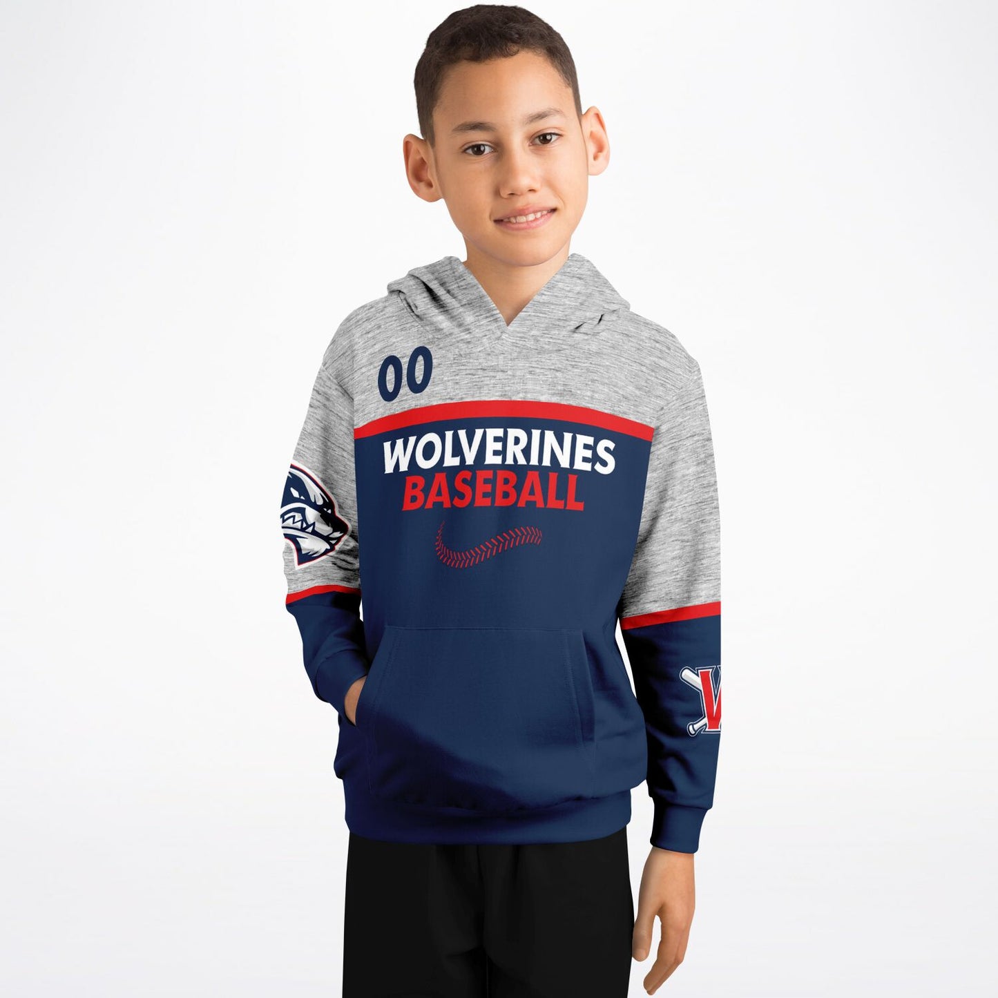 Wolverines Stripe Youth Hoodie