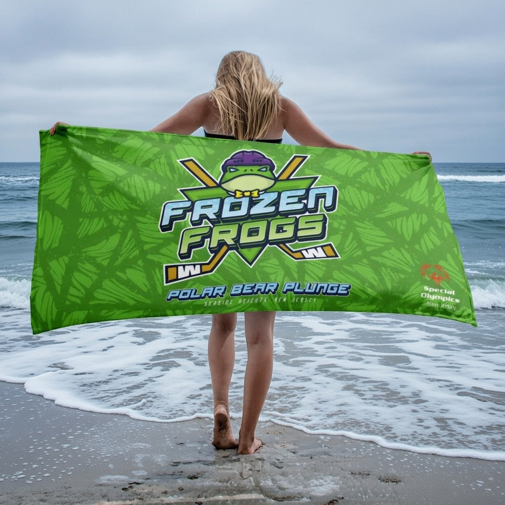 Frozen Frogs Plunge Beach Towel