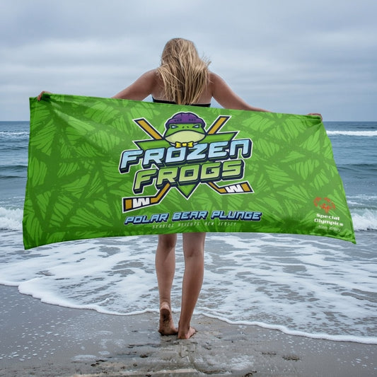 Frozen Frogs Plunge Beach Towel