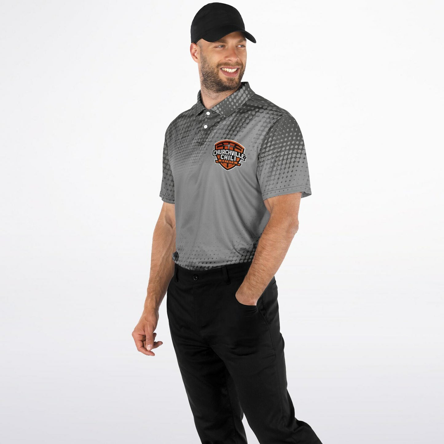 Churchville-Chili Basketball Coaches Polo (Gray)