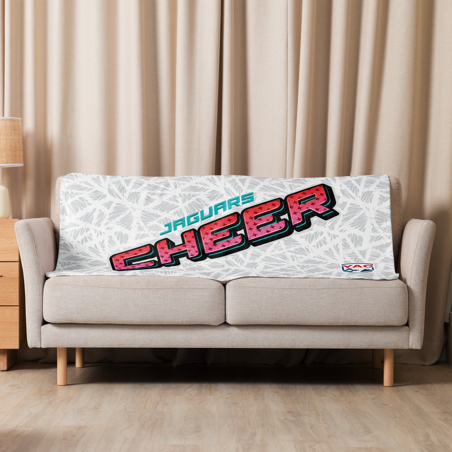 YAC Jaguars Cheer Sherpa Blanket