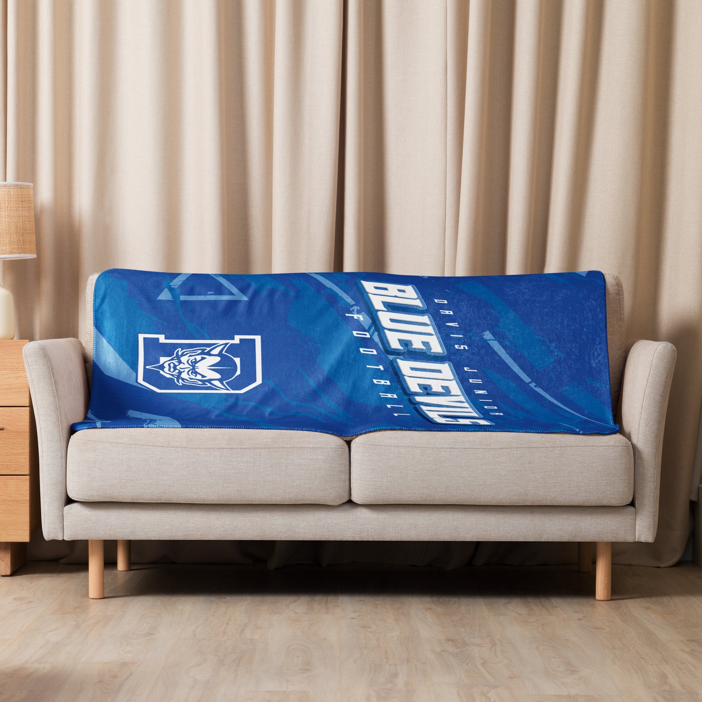 Jr. Blue Devils Football Sherpa Blanket