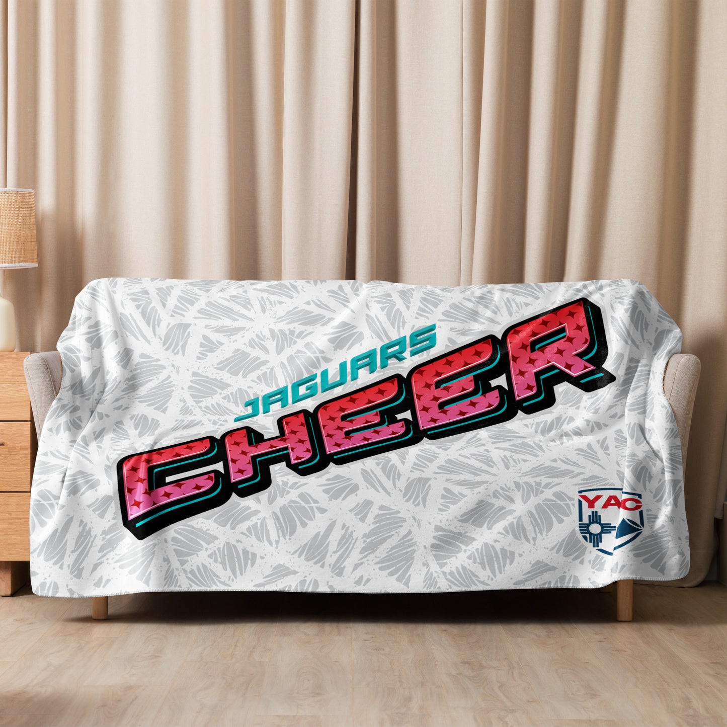 YAC Jaguars Cheer Sherpa Blanket