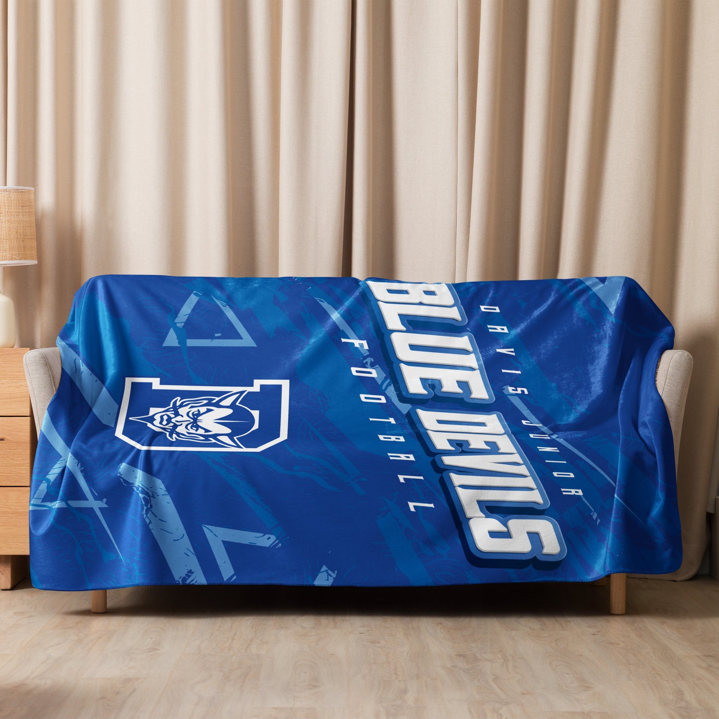 Jr. Blue Devils Football Sherpa Blanket