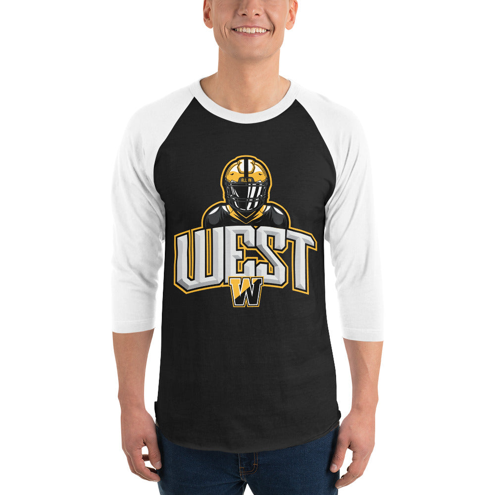 CB West Football 3/4 Tee