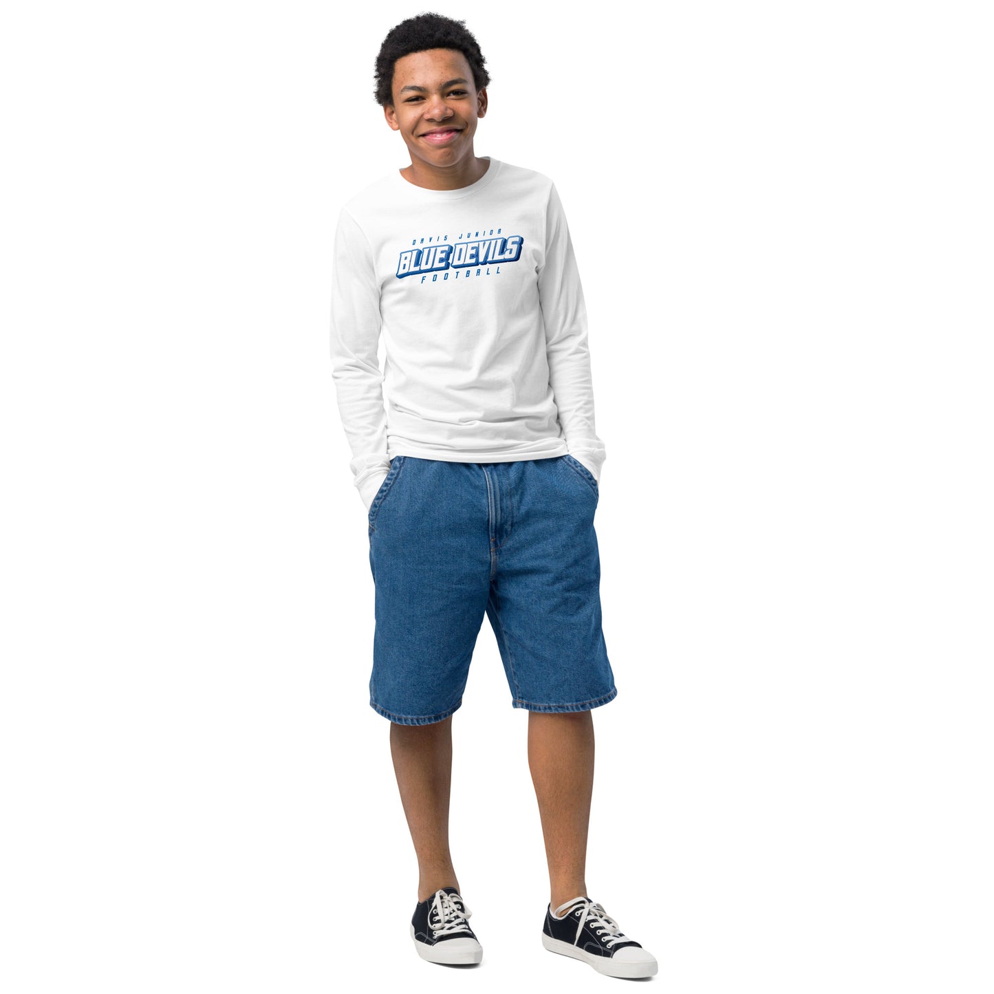 Jr. Blue Devils Football Youth Long Sleeve Tee