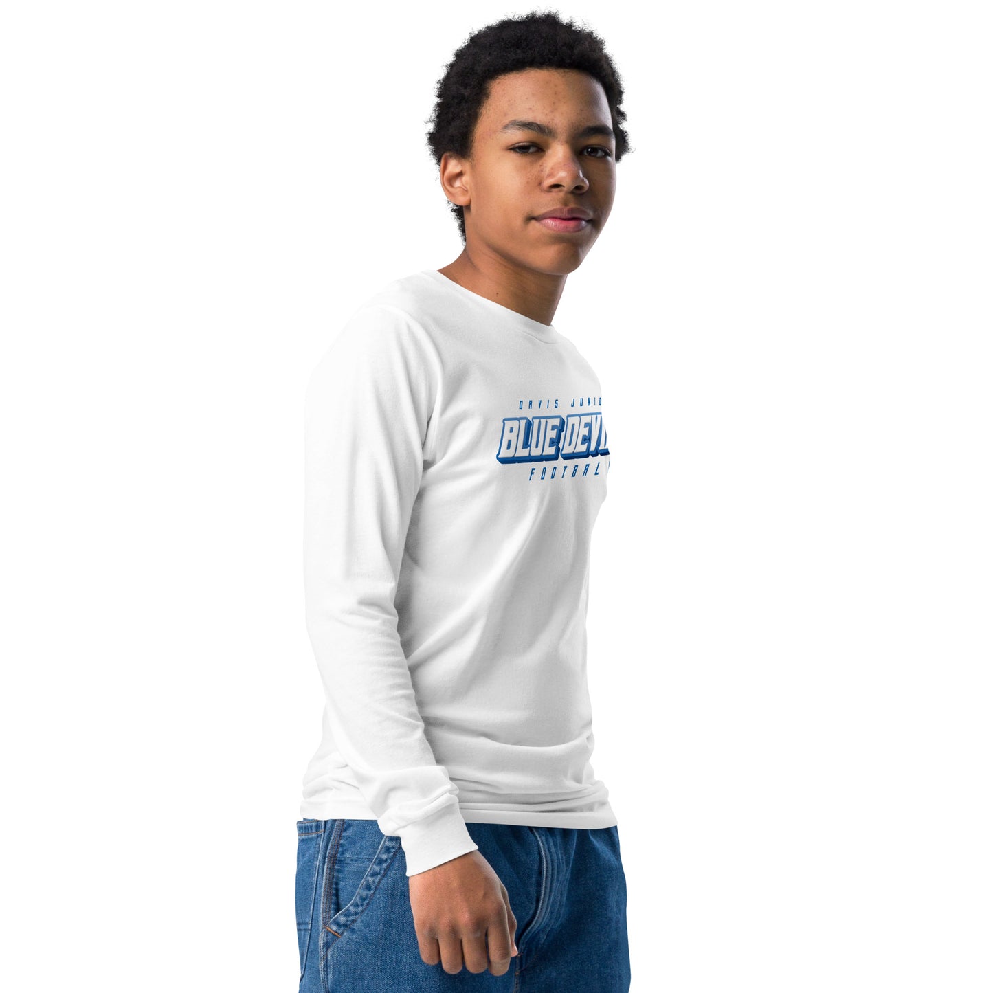 Jr. Blue Devils Football Youth Long Sleeve Tee